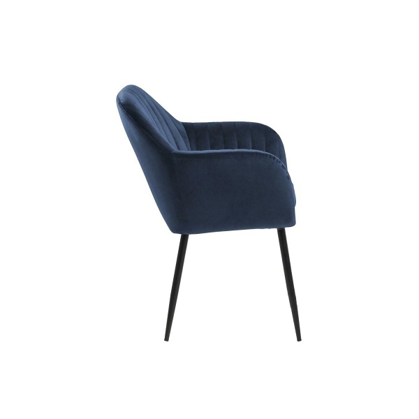 Krzesło Emilia Velvet deep blue/black - ACTONA